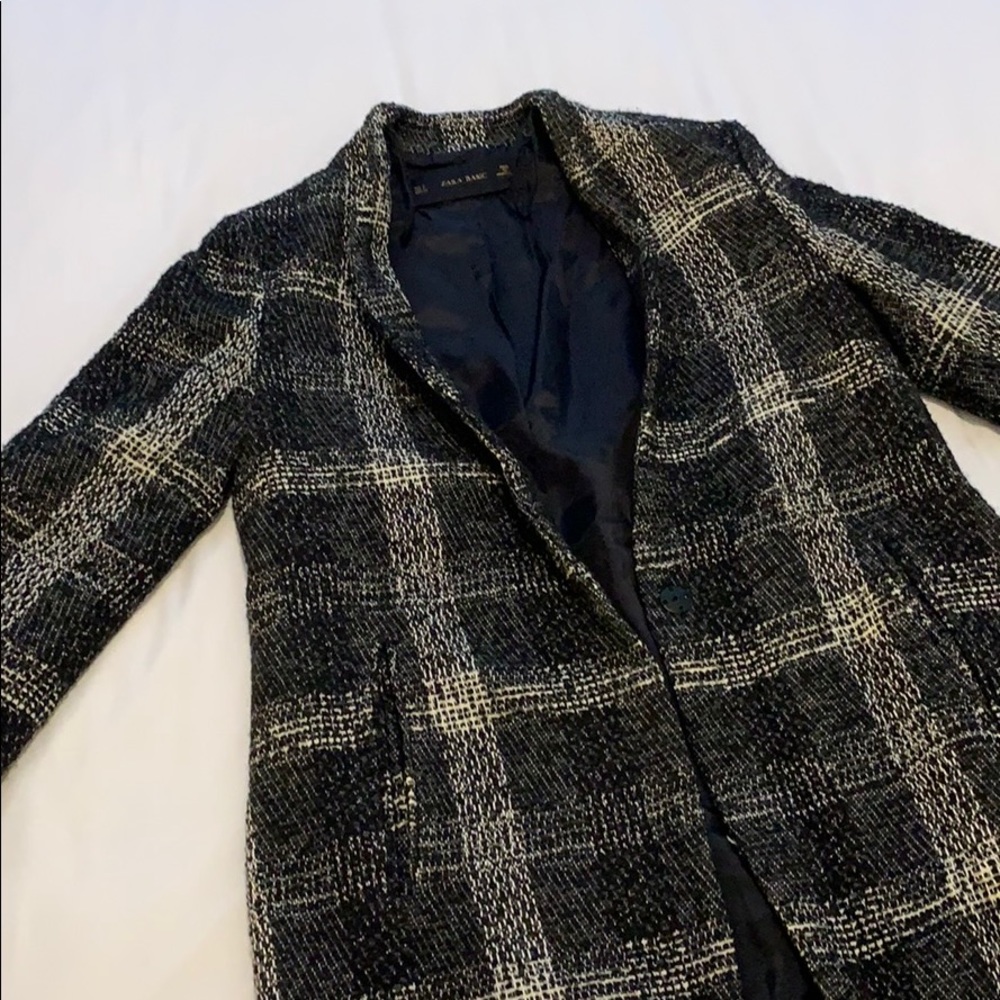 Zara Plaid Overcoat